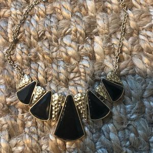 Black and gold short necklace